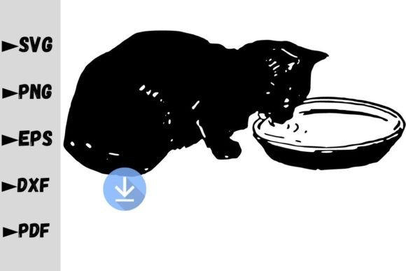 Black Kitty Eating SVG Review