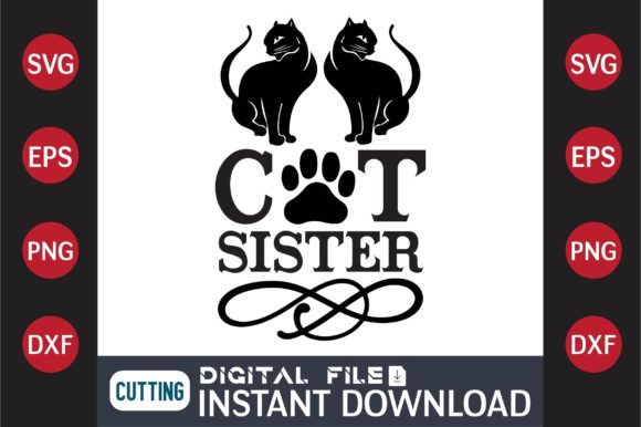 Cat SVG Design Cat Sister