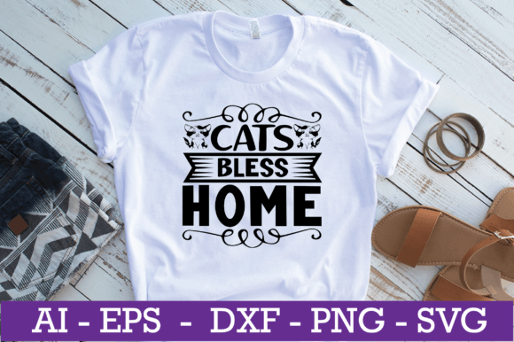 Cats Bless Home SVG Design