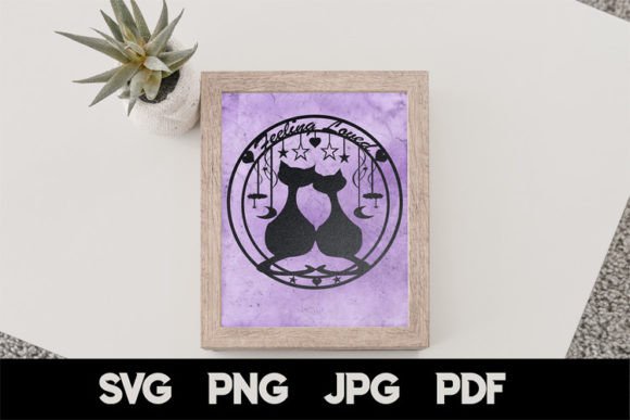 Cats SVG Love Paper Cut File