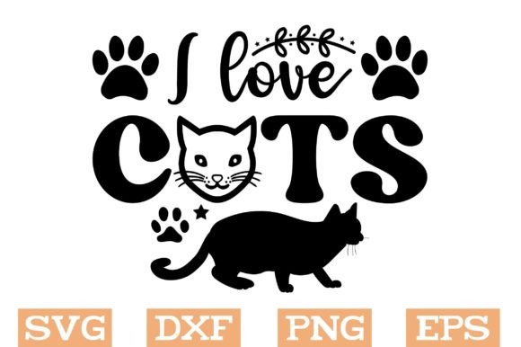 I Love Cats Svg, Cats Svg