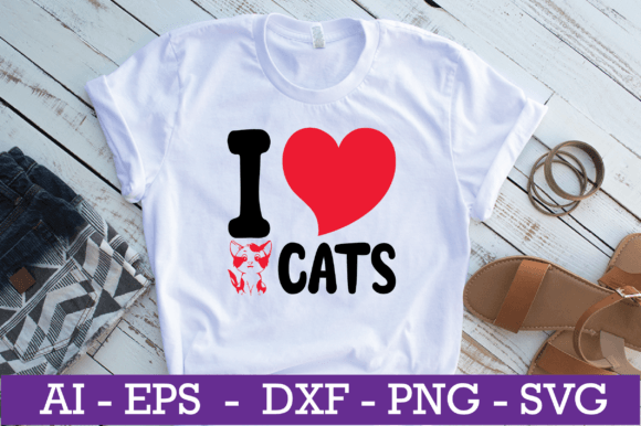 I Love Cats SVG Design