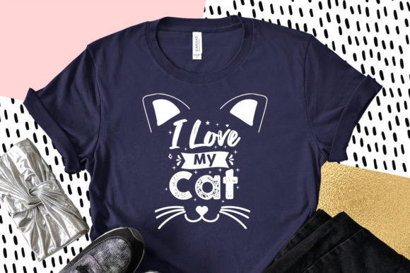 I Love My Cat, Cat Svg