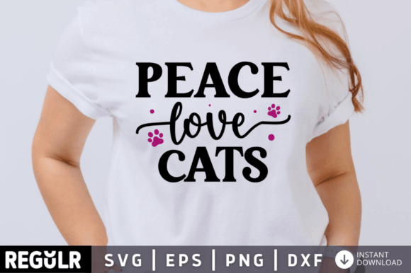 Peace Love Cats Svg Design