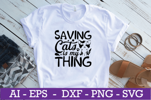 Saving Cats is My Thing SVG Design